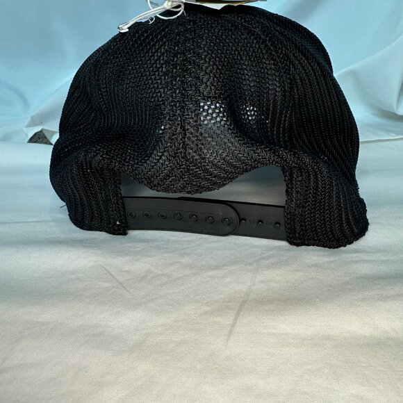 NWT Tommy Bahama Black Mesh Snapback Trucker Hat Golf Club Patch Logo Cap - Picture 6 of 8